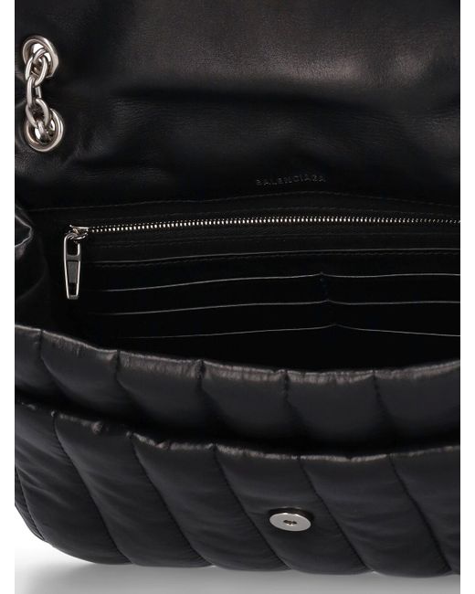 Balenciaga Black Mini Schultertasche Aus Leder "monaco"