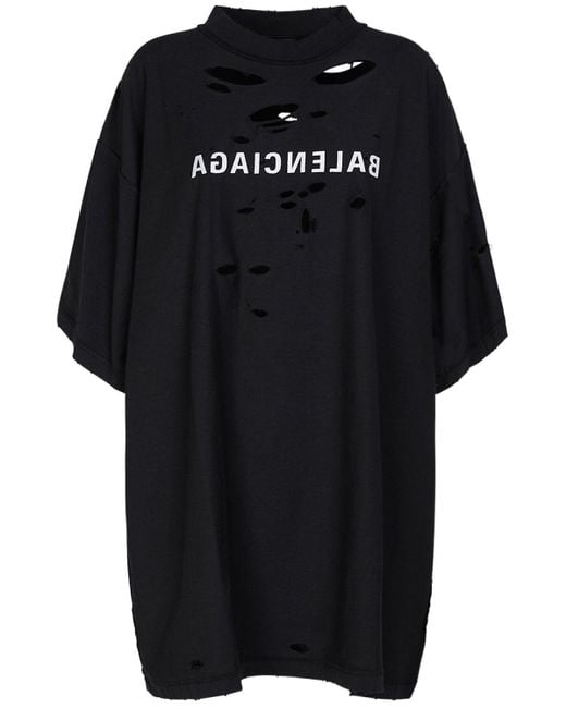 Balenciaga Black T-shirt Aus Baumwolle "inside Out"