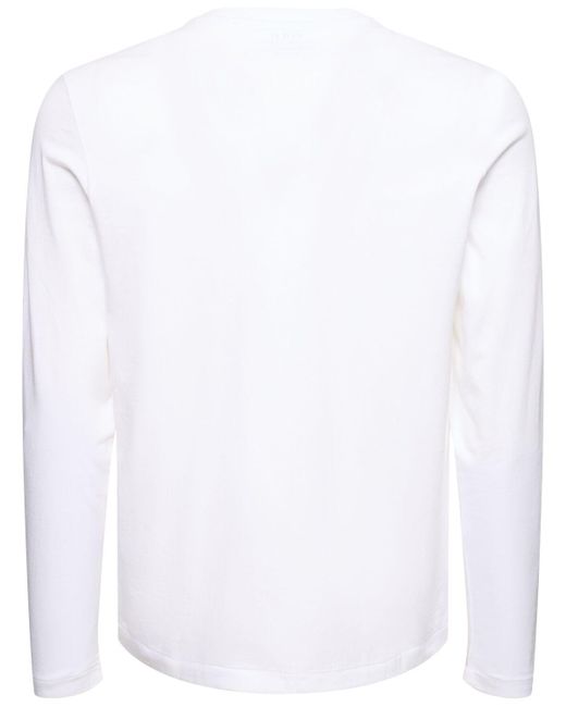 Camiseta con manga larga Polo Ralph Lauren de hombre de color White