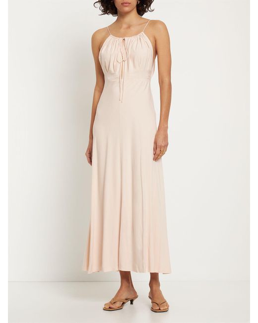 Totême  Natural Gerafftes Kleid Aus Viskose