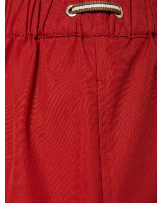 Max Mara Red Haway Poplin Shorts