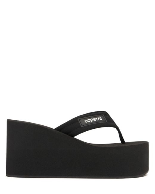 Coperni Black 100Mm Logo Platform Flip-Flops