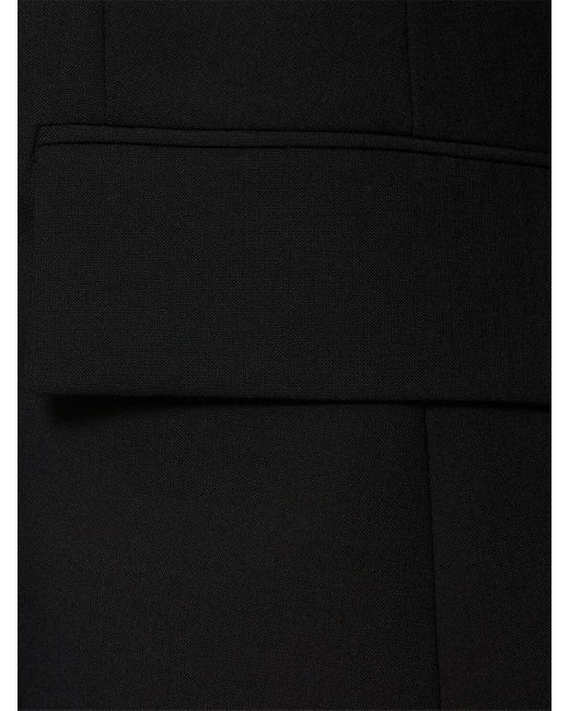 Nensi Dojaka Black Tailored Wool Blend Blazer W/ Hood