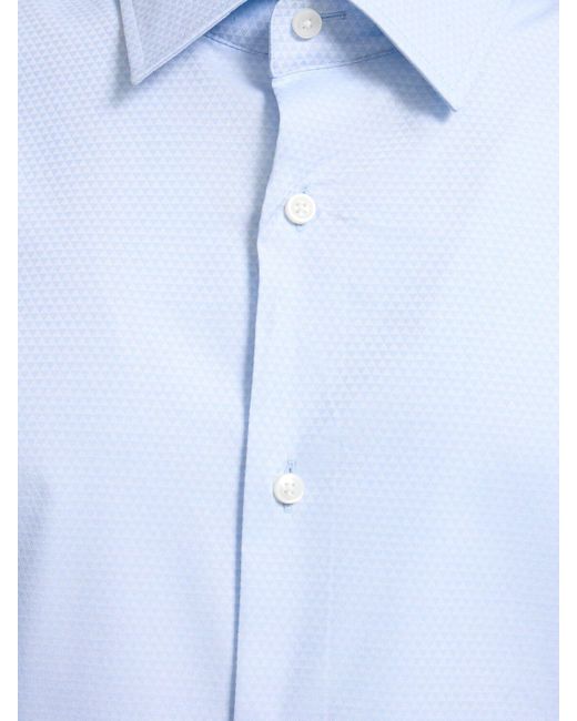 Boss Blue Hank Cotton Blend Slim Shirt for men