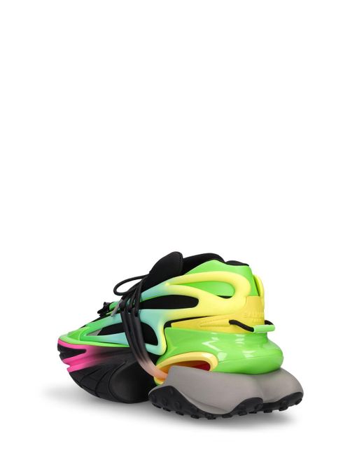 Sneakers Unicorn con inserti a contrasto di Balmain in Green da Uomo