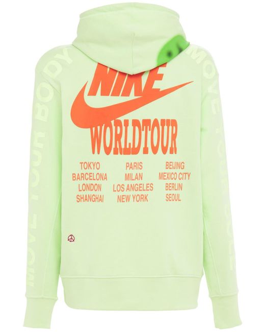 Nike World Tour Sweatshirt Hoodie in Yellow for Men | Lyst Canada