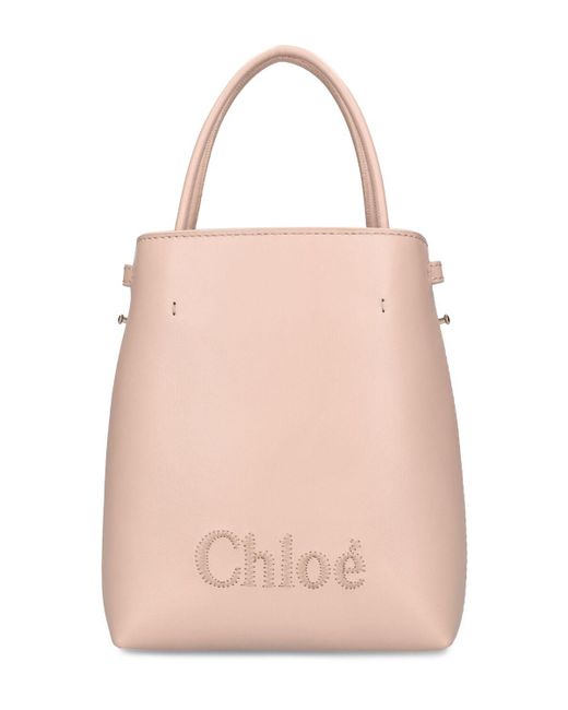 Chloé Pink Chloé Sense Leather Top Handle Bag