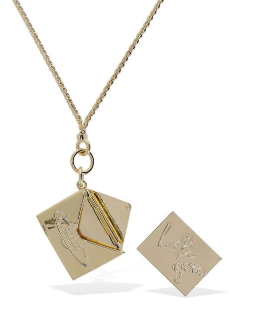 Vivienne Westwood Metallic Valentine's Envelope Pendant Necklace