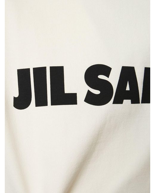 Jil Sander T-shirt Aus Baumwolle Mit Logo in White für Herren