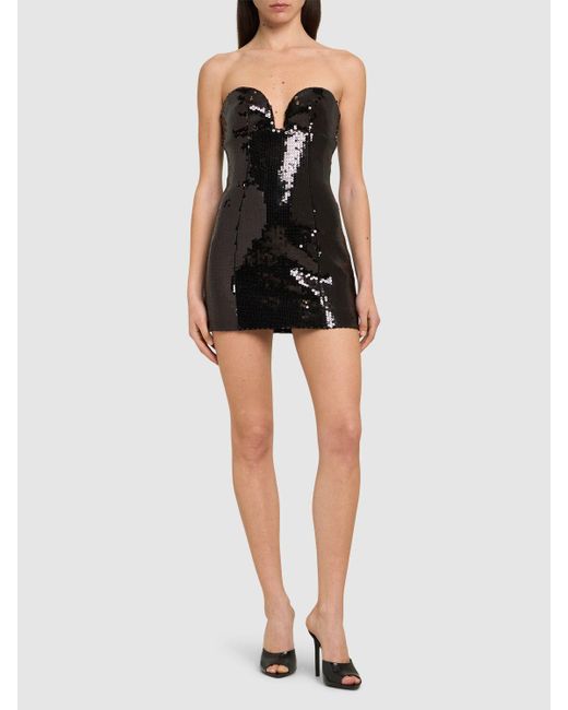 Monot Black Sequin Minidress