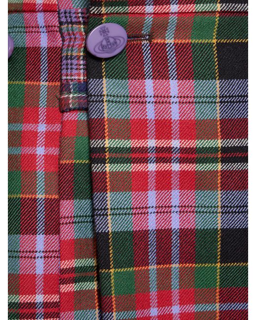 Lvr exclusive falda kilt patchwork Vivienne Westwood de color Red