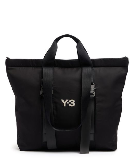 Uomo Borsa Shopping Con Logo di Y-3 in Black da Uomo