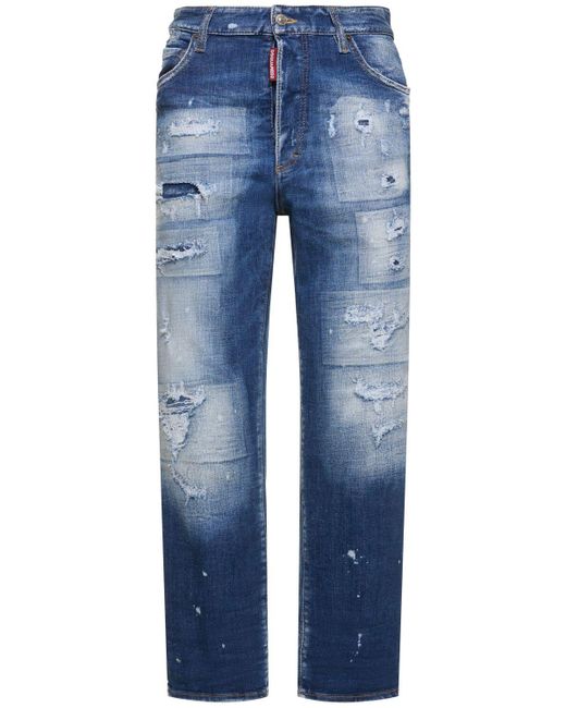 DSquared² Blue Jeans Aus Baumwolldenim In Used-optik