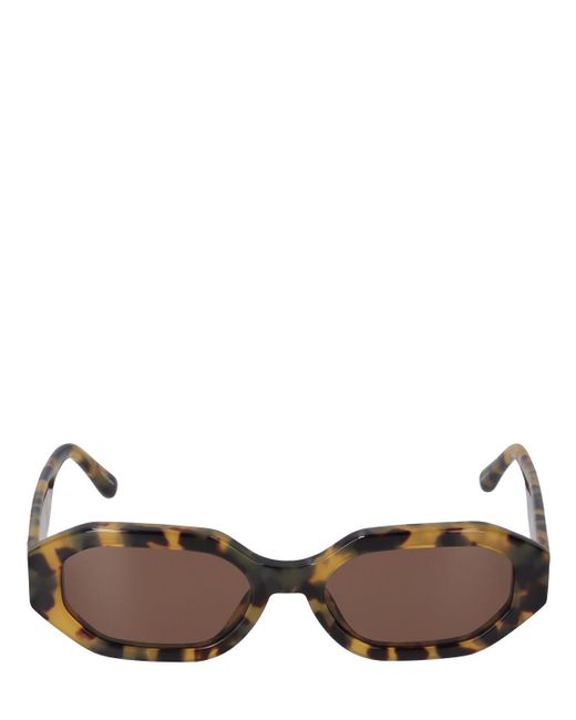 The Attico Brown Irene Squared Acetate Sunglasses