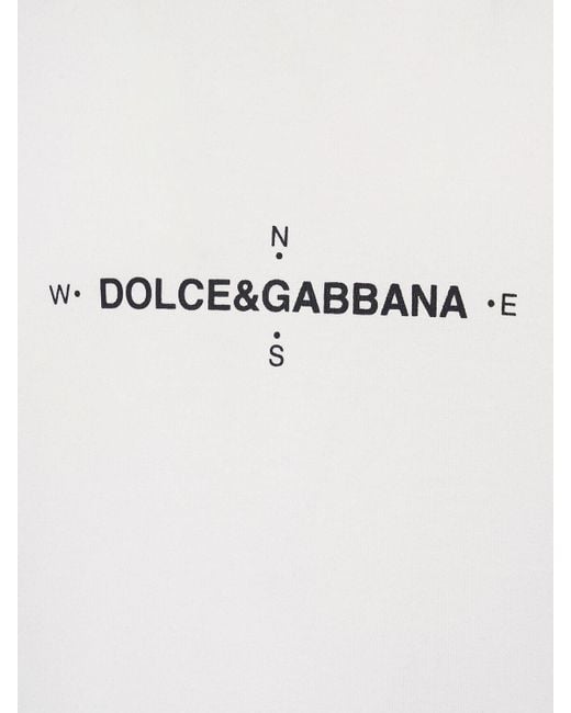 メンズ Dolce & Gabbana オーバーサイズコットンジャージーtシャツ White