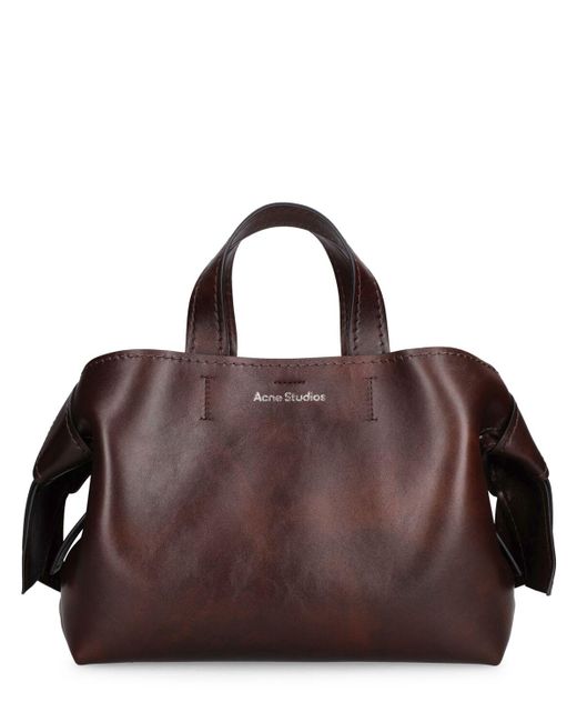 Acne Brown Ew Musubi Aged Leather Tote Bag
