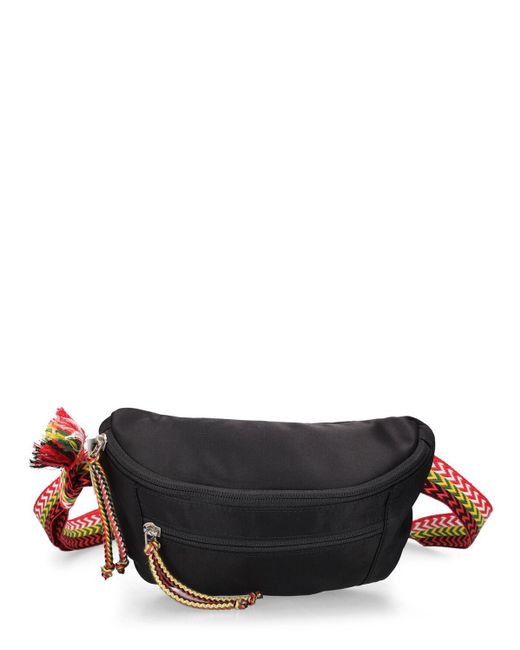 Lanvin Gray Curb Small Nylon Belt Bag for men