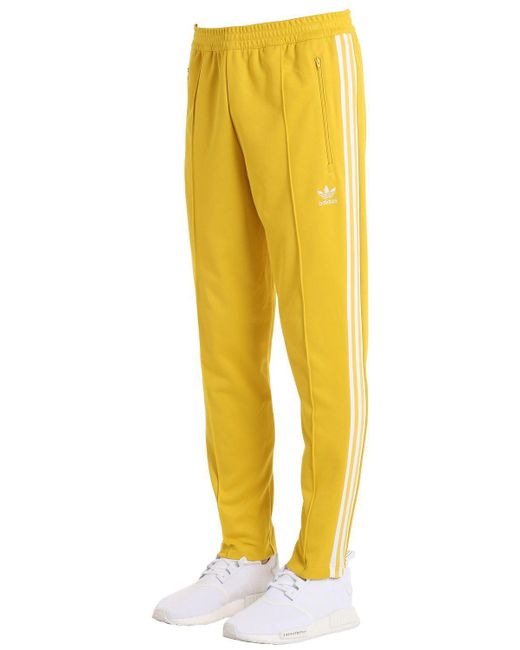 adidas Originals Franz Beckenbauer Piqué Track Pants in Yellow for Men |  Lyst UK