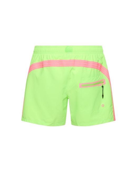 Sundek Green Stretch Waist Quick Dry Swim Shorts for men