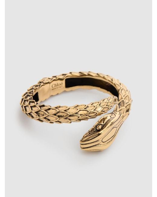 Chloé Metallic Snake Bracelet