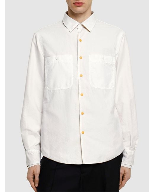 Aspesi Yellow Reversible Shirt for men