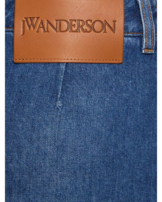 Jupe courte en denim de coton J.W. Anderson en coloris Blue
