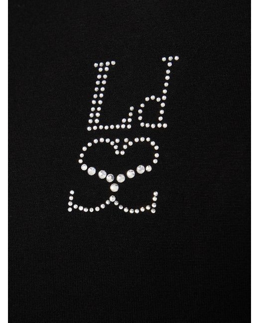 Ludovic de Saint Sernin Black T-shirt Aus Jersey Mit Kristalllogo