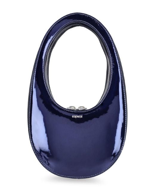 Coperni Blue Mini Swipe Mirror Top Handle Bag