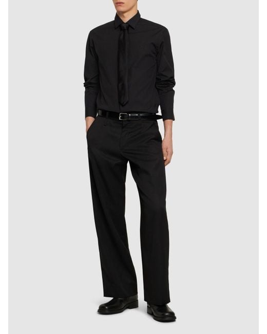 Camicia slim fit sherfield in cotone da Uomo di Burberry in Nero Lyst