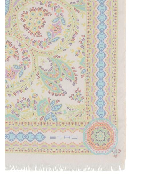 Foulard en soie imprimée Etro en coloris Natural