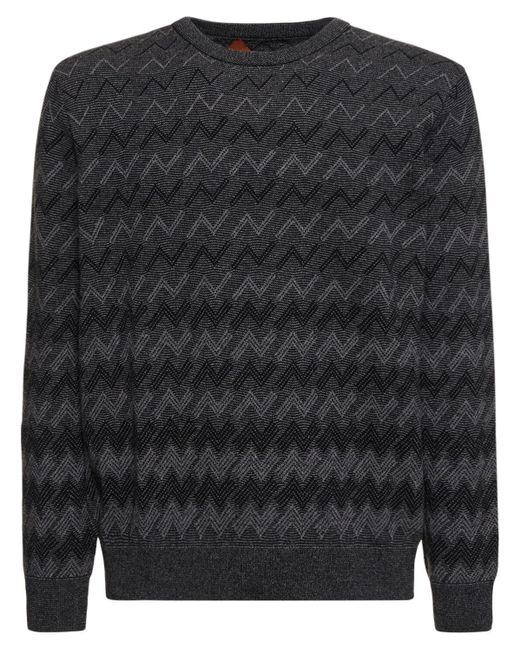 Suéter de punto de cashmere Missoni de hombre de color Black