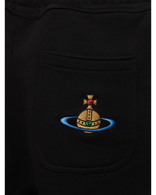 Vivienne Westwood Black Embroidered Logo Jersey Sweatpants