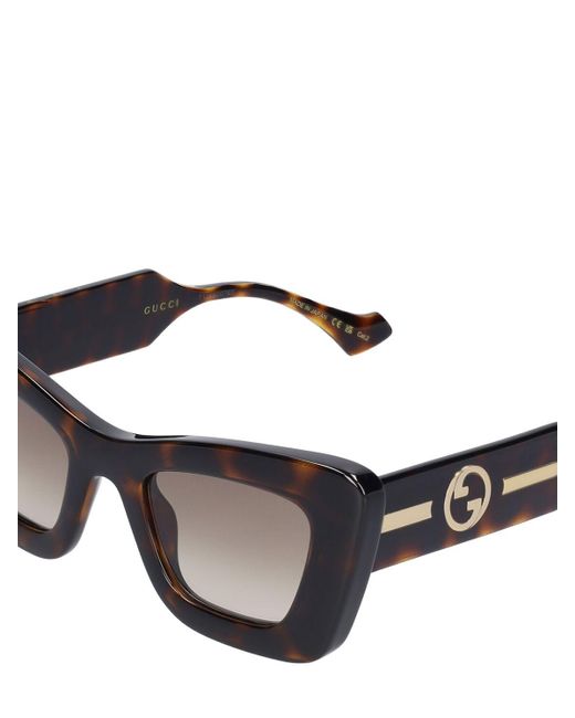 Gafas de sol cat-eye Gucci de color Black