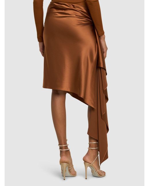 Christopher Esber Brown Kleid Aus Seide Mit Drapierung "cusco"