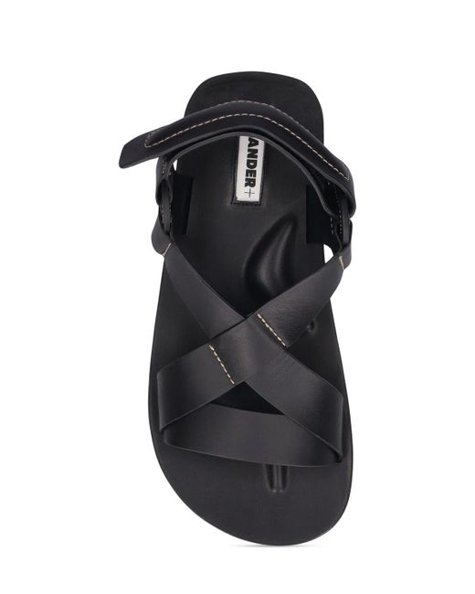 Sandalias de piel 10mm Jil Sander de color Black