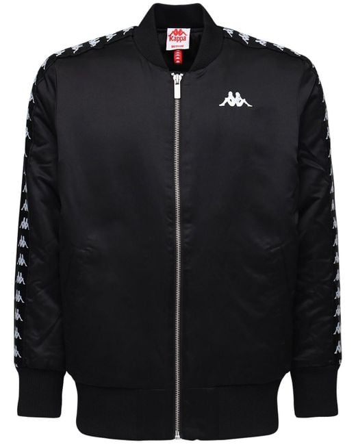 Kappa Synthetic Insulated Nylon Bomber Jacket in Black for Men - Lyst