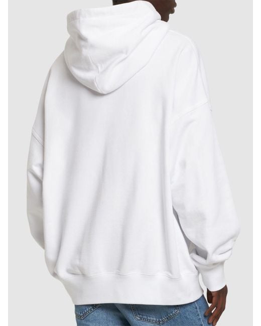 Sweat-shirt en jersey de coton à capuche Gucci pour homme en coloris White