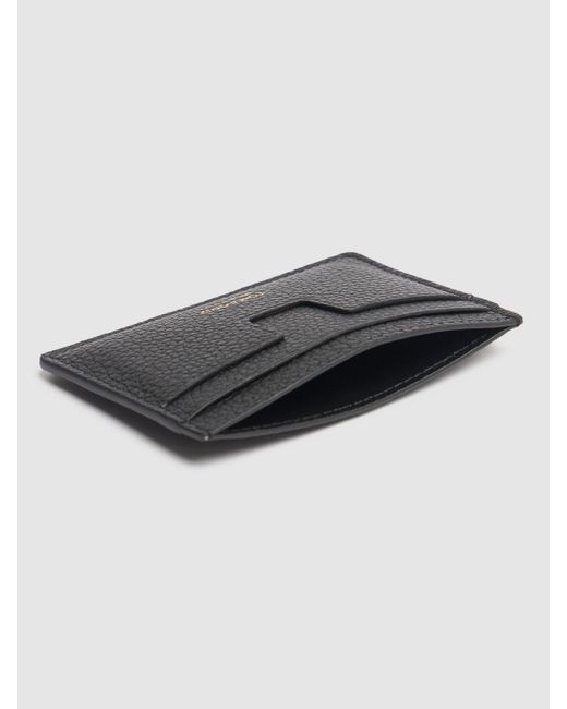 Porta carte di credito in pelle martellata di Tom Ford in Gray da Uomo