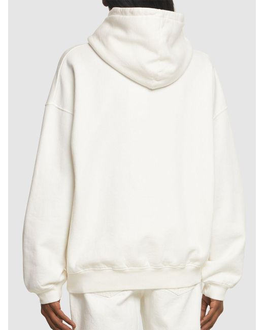 Anine Bing White Sweatshirt Aus Baumwolle Mit Logo "harvey"