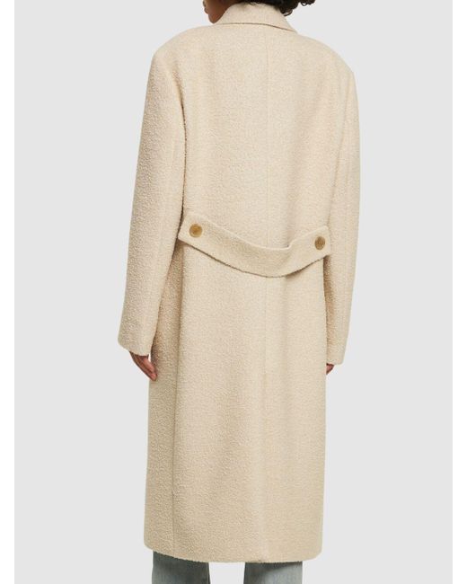 Acne Natural Ojama Heavy Wool Bouclé Midi Coat