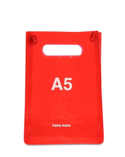 Bolso "Shopping Bag A5" De Pvc NANA-NANA de color Red