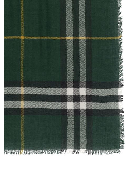 Sciarpa in lana ultra leggera di Burberry in Green