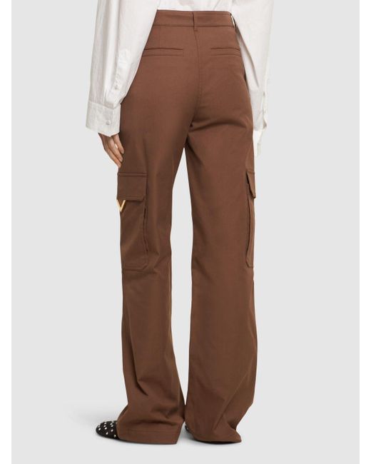 Pantalones cargo de lona Valentino de color Brown
