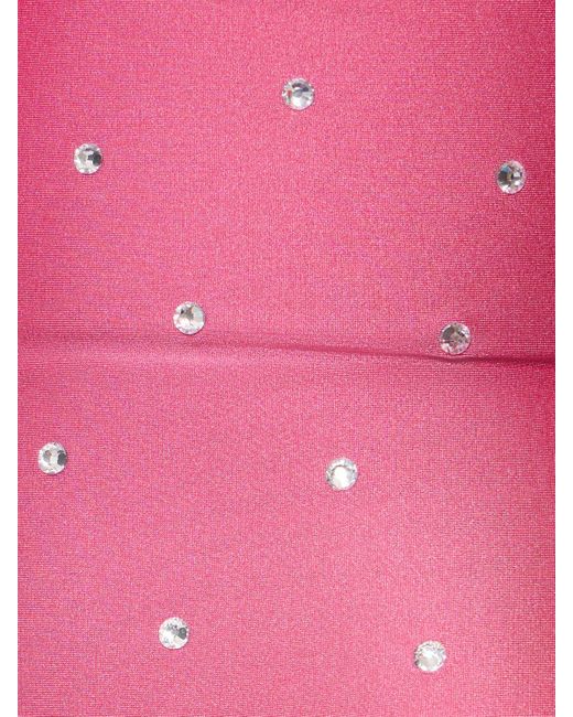 Oseree Pink Gem Stretch Jersey Jumpsuit
