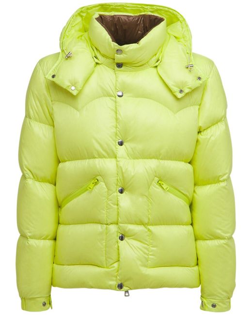 Moncler Synthetic Coutard Nylon Laquè Down Jacket in Neon Yellow ...