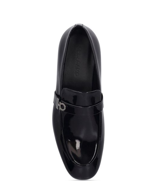 Ferragamo Black Deal Leather Loafers for men