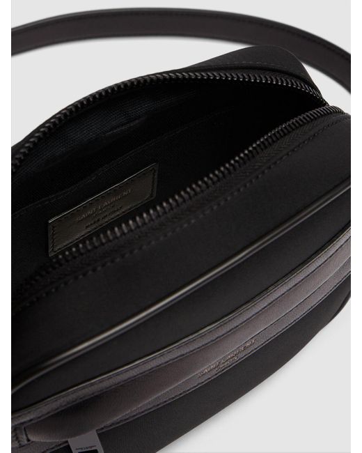 Saint Laurent Black Camp Nylon And Leather Camera Bag for men