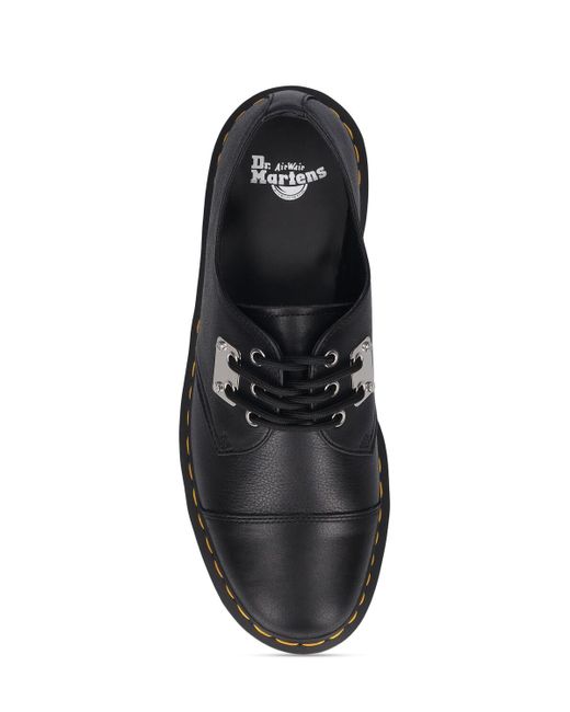 Chaussures à lacets en cuir avec plaque métal 1461 Dr. Martens pour homme en coloris Black