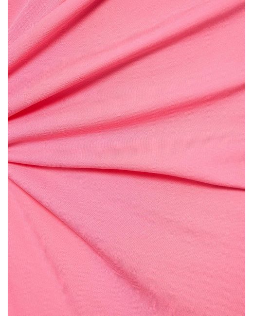 Vestido drapeado asimetrico David Koma de color Pink