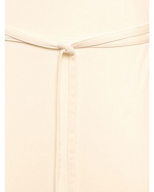 Lemaire Natural Belted Rib Jersey T-shirt Dress